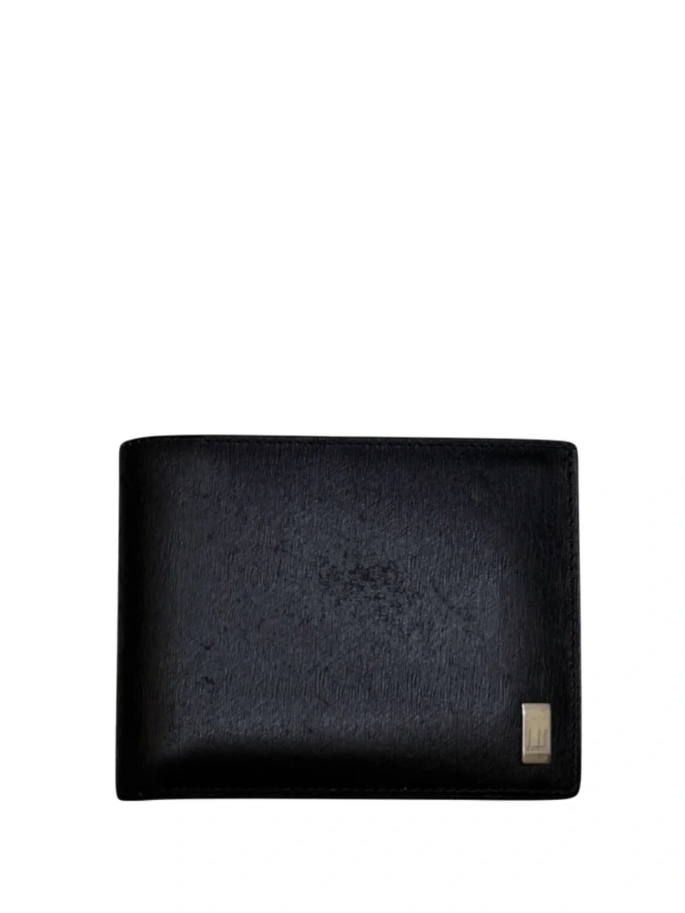 DUNHILL - BLACK SAFFIANO LEATHER MENS BIFOLD WALLET